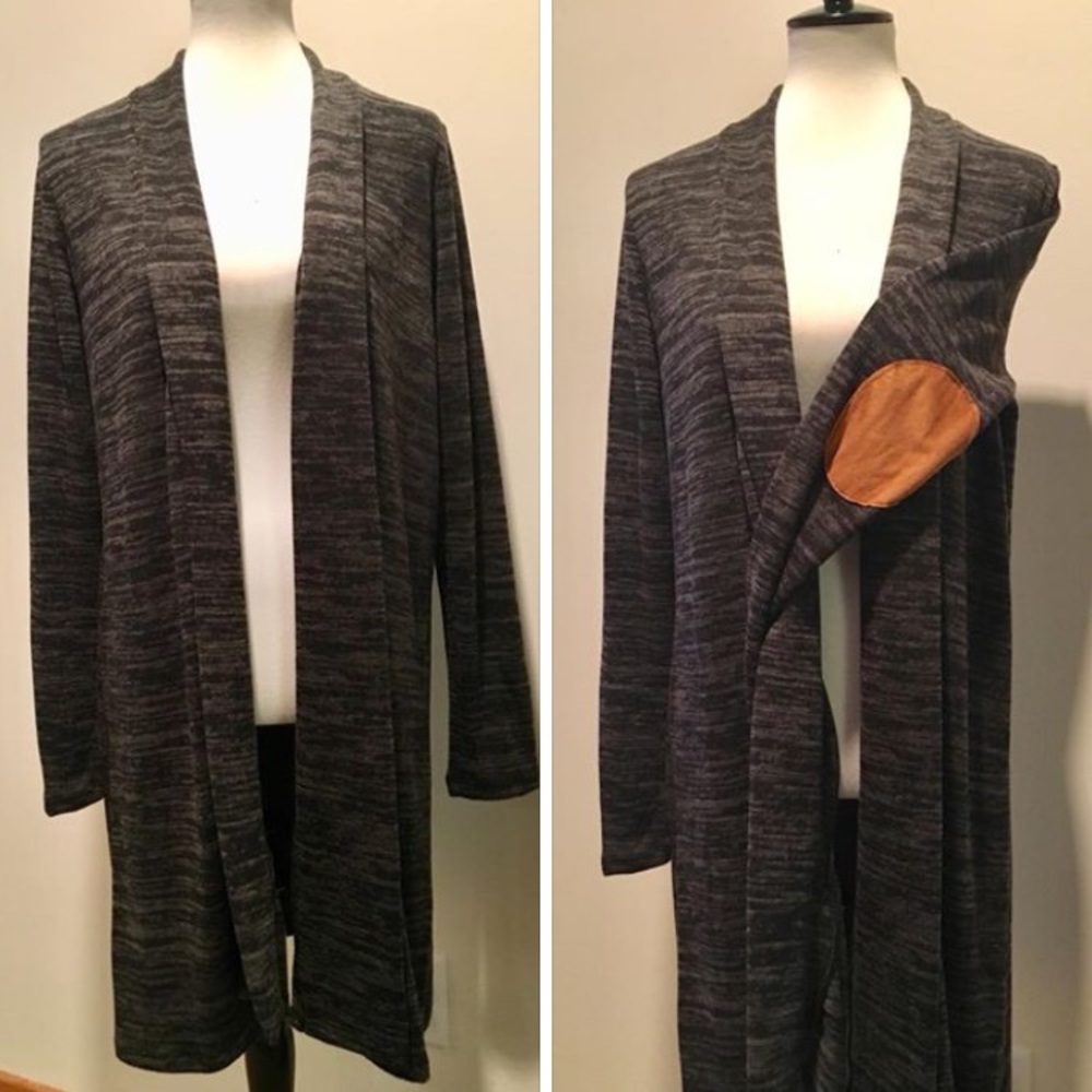 Black 2-tone cardigan
